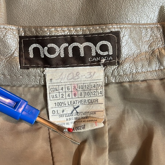 Vintage Norma Leather High Waisted Skirt - Picture 6 of 7